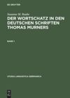 book: Der Wortschatz in den deutschen Schriften Thomas Murners