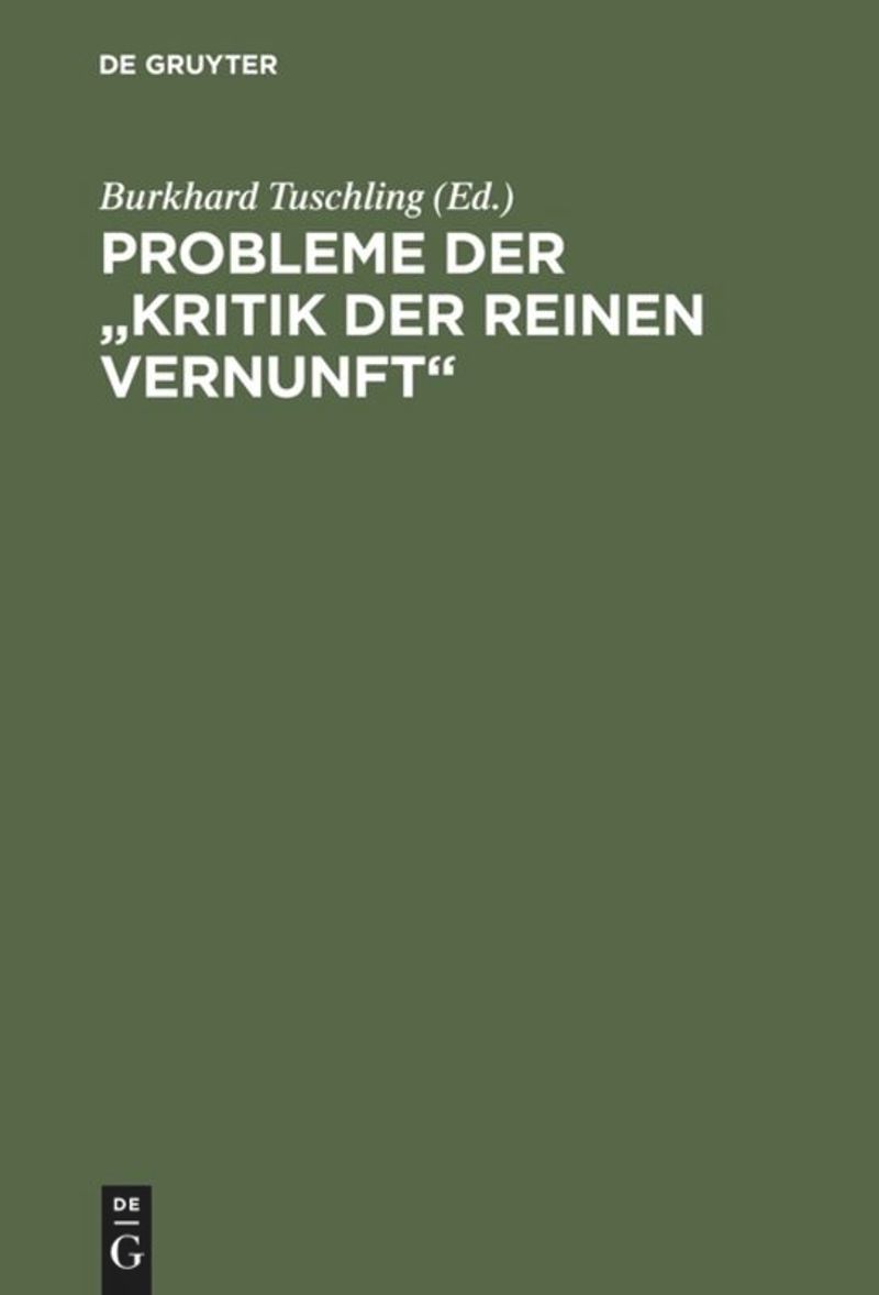 book: Probleme der "Kritik der reinen Vernunft"