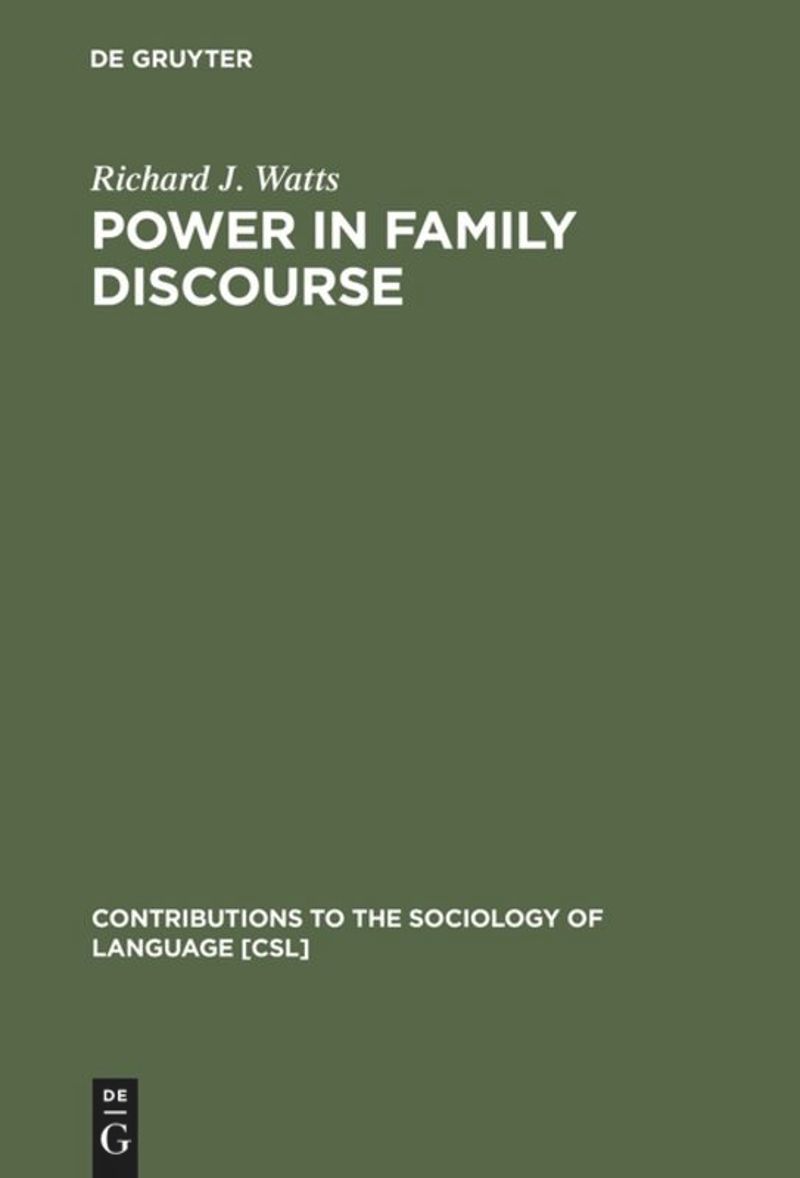 book: Power in Family Discourse
