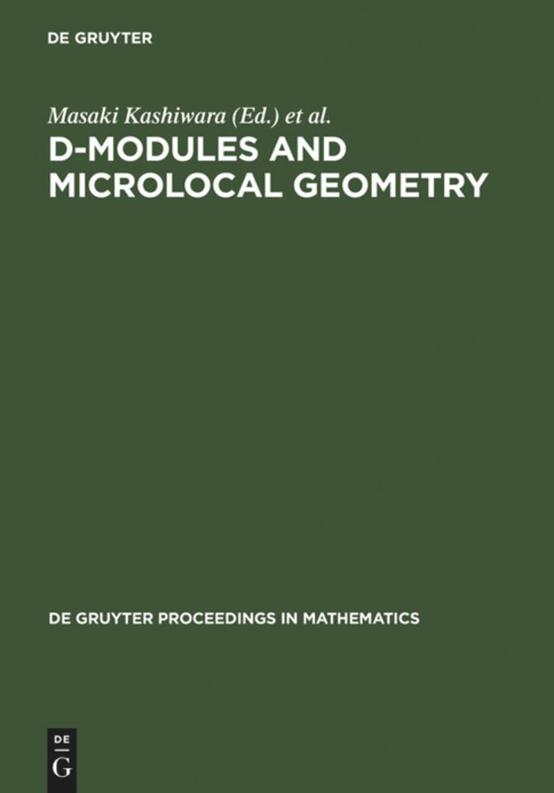 book: D-Modules and Microlocal Geometry