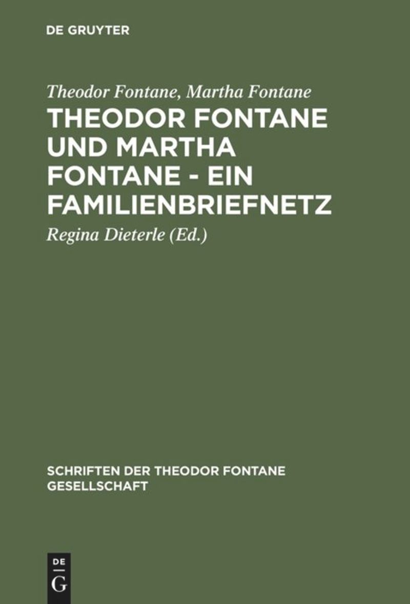book: Theodor Fontane und Martha Fontane - Ein Familienbriefnetz