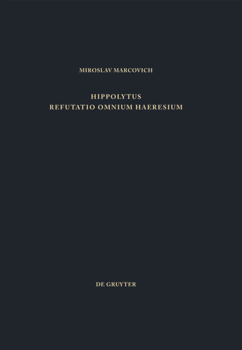 book: Refutatio omnium haeresium