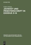 book: Jahwist und Priesterschrift in Exodus 3–14