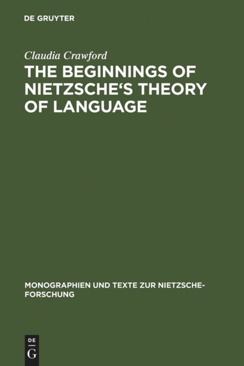 book: The Beginnings of Nietzsche's Theory of Language