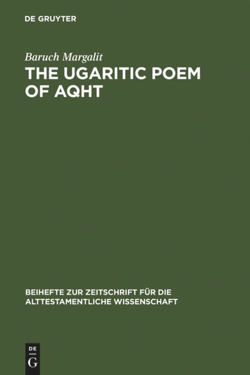 book: The Ugaritic Poem of AQHT