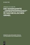 book: Die sogenannte „Armenfrömmigkeit“ im nachexilischen Israel