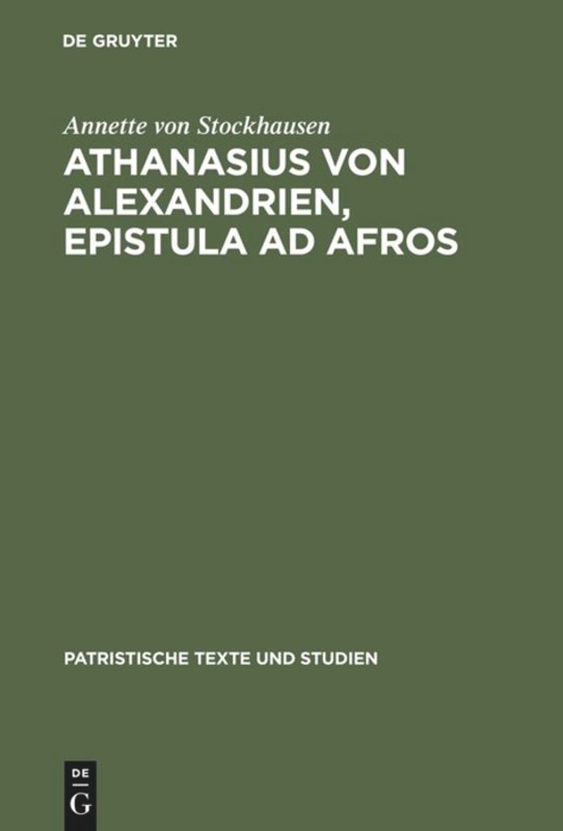 book: Athanasius von Alexandrien, Epistula ad Afros