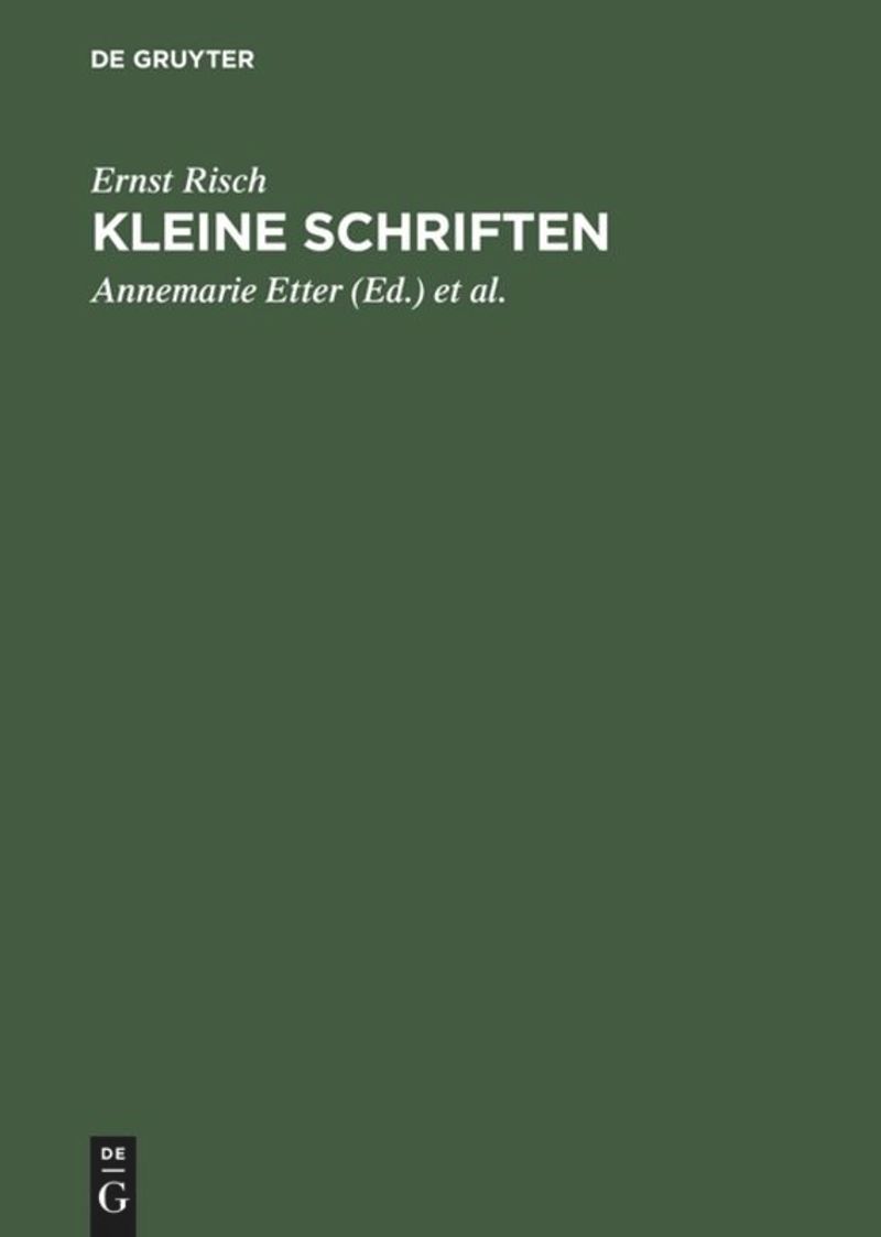 book: Kleine Schriften
