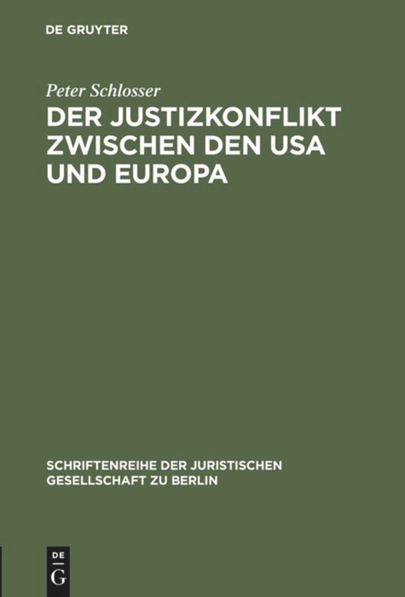 book: Der Justizkonflikt zwischen den USA und Europa
