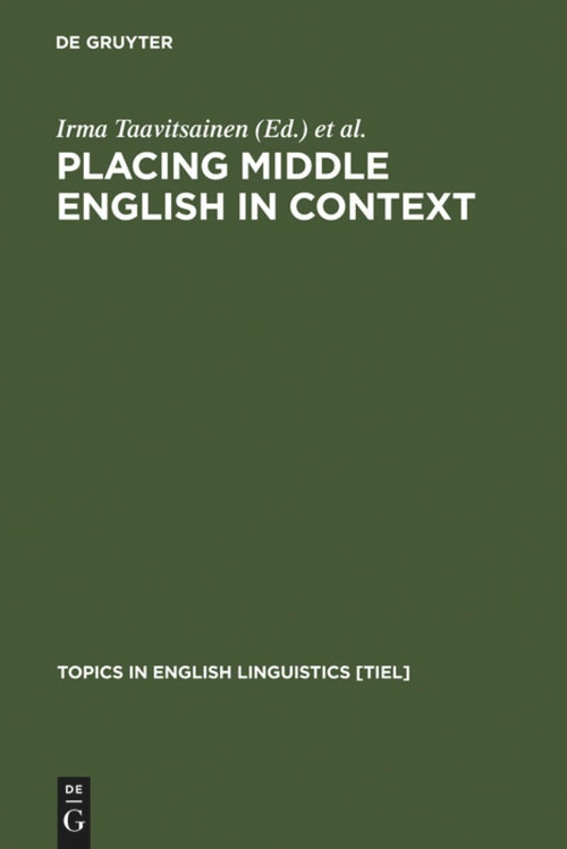 book: Placing Middle English in Context