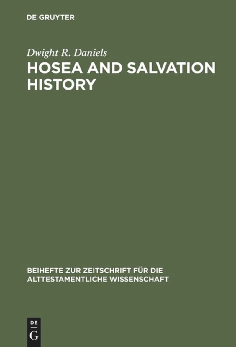 book: Hosea and Salvation History