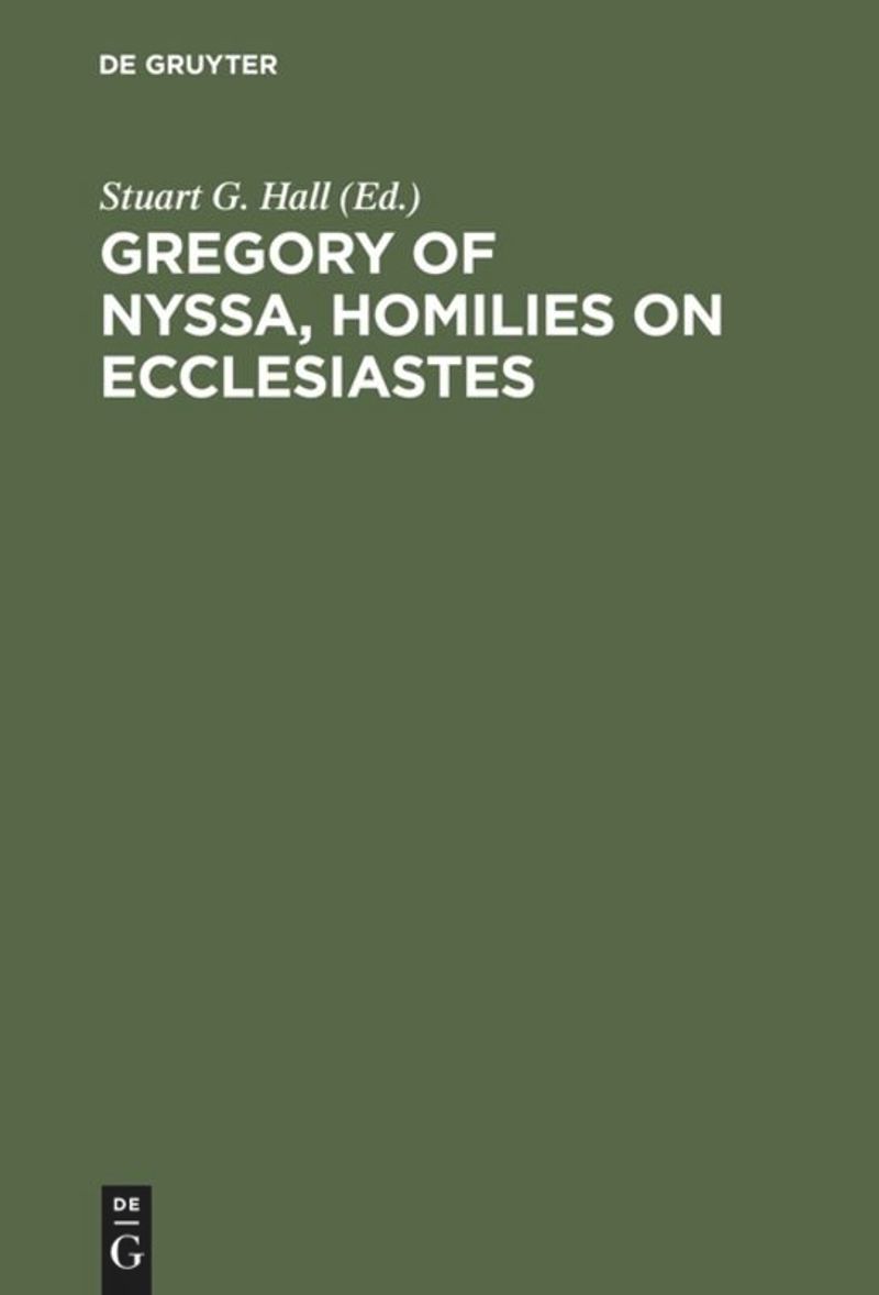 book: Gregory of Nyssa, Homilies on Ecclesiastes