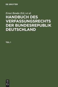 book: Handbuch des Verfassungsrechts der Bundesrepublik Deutschland