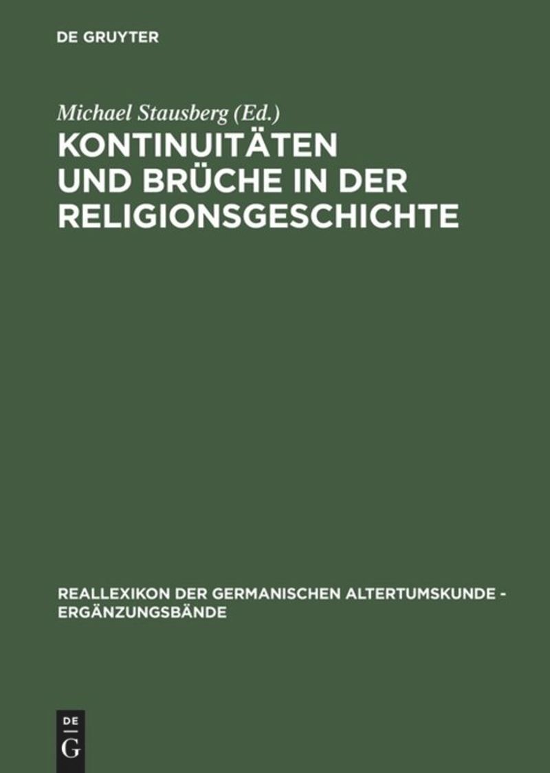 book: Kontinuitäten und Brüche in der Religionsgeschichte