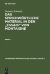 book: Das sprichwörtliche Material in den "Essais" von Montaigne