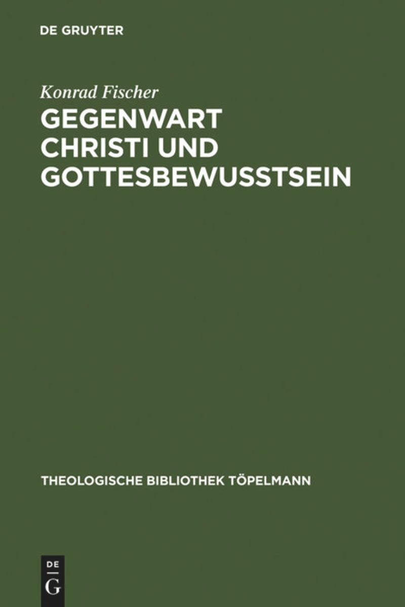 book: Gegenwart Christi und Gottesbewußtsein