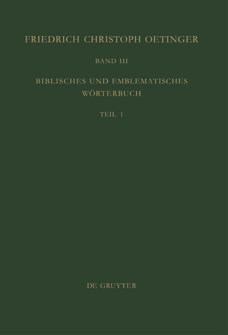 book: Band 3 Biblisches und emblematisches Wörterbuch