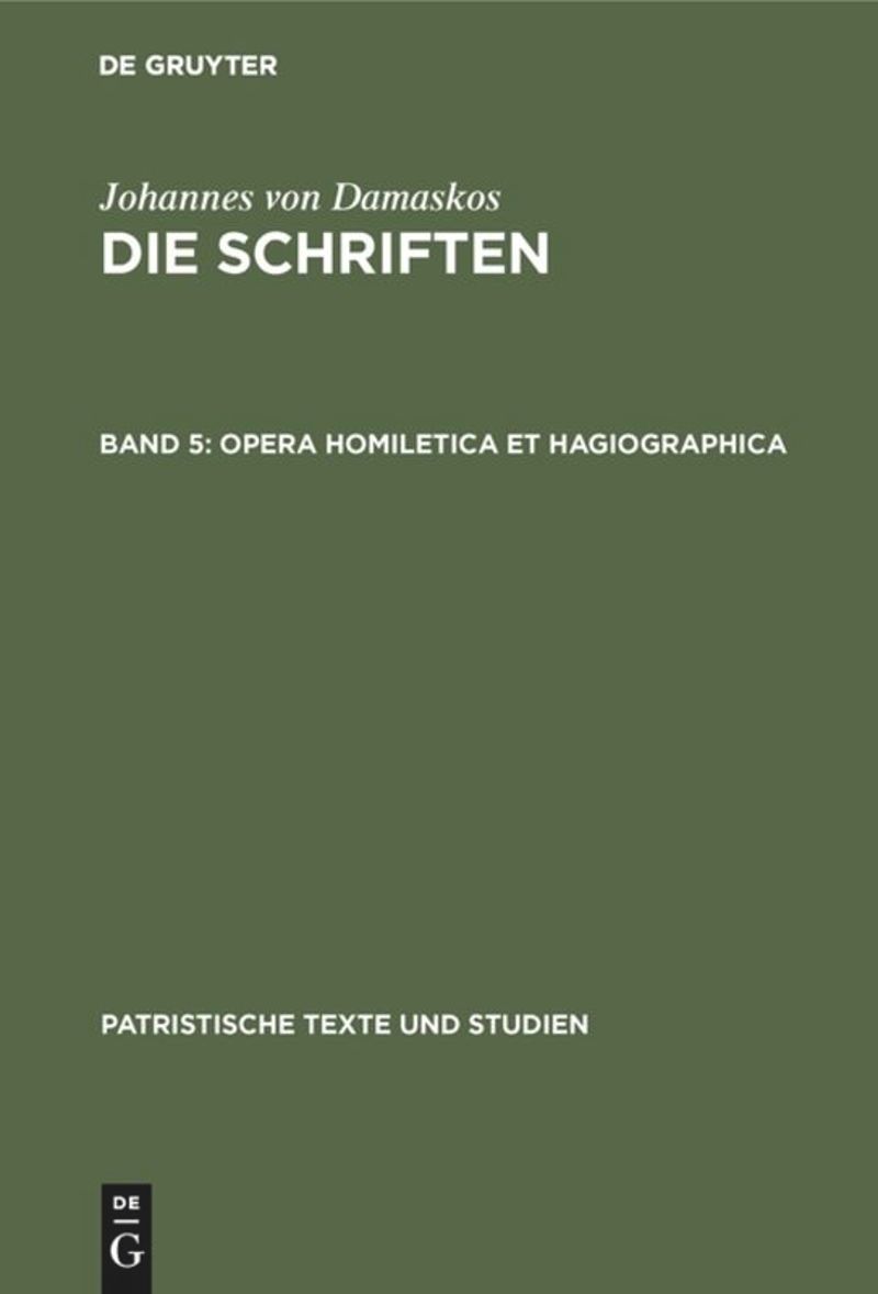 book: Band 5 Opera homiletica et hagiographica