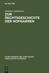 book: Zur Rechtsgeschichte der Hofnarren