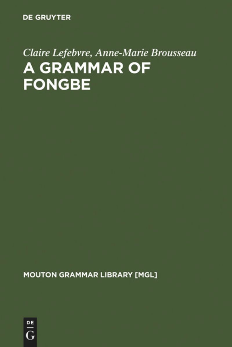 book: A Grammar of Fongbe