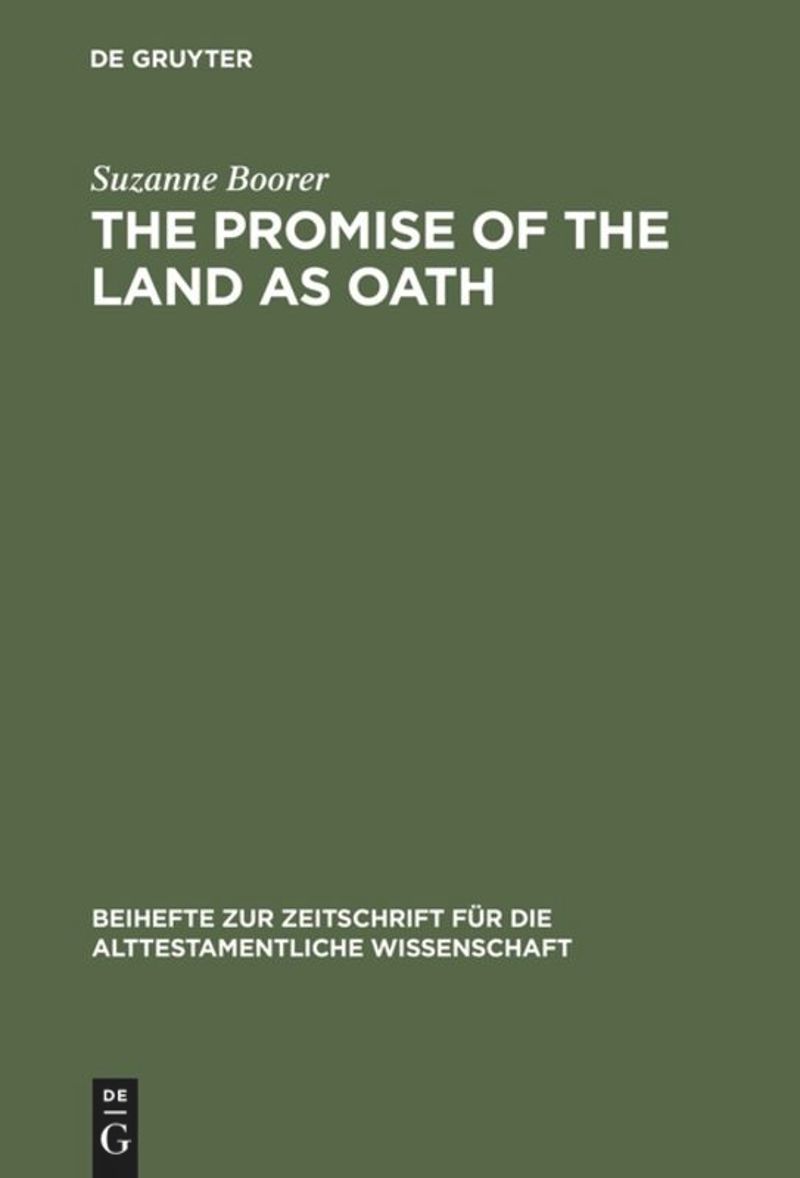 book: The Promise of the Land as Oath