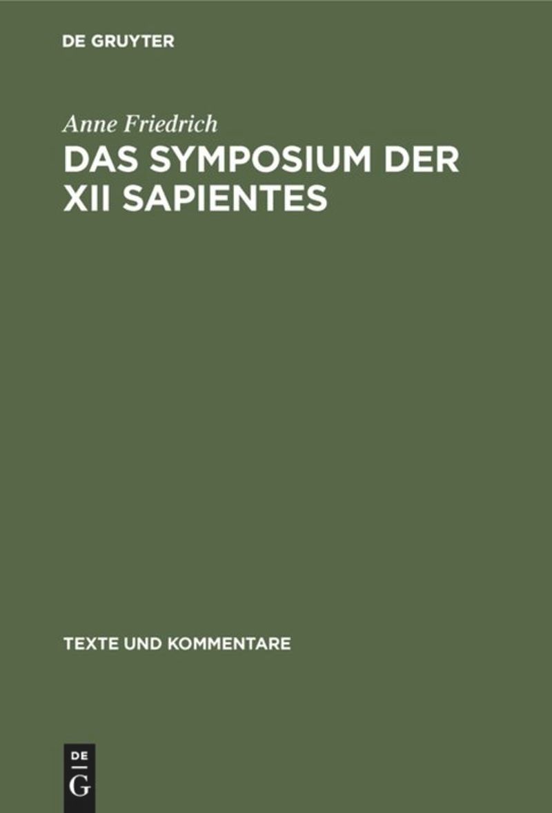 book: Das Symposium der XII sapientes