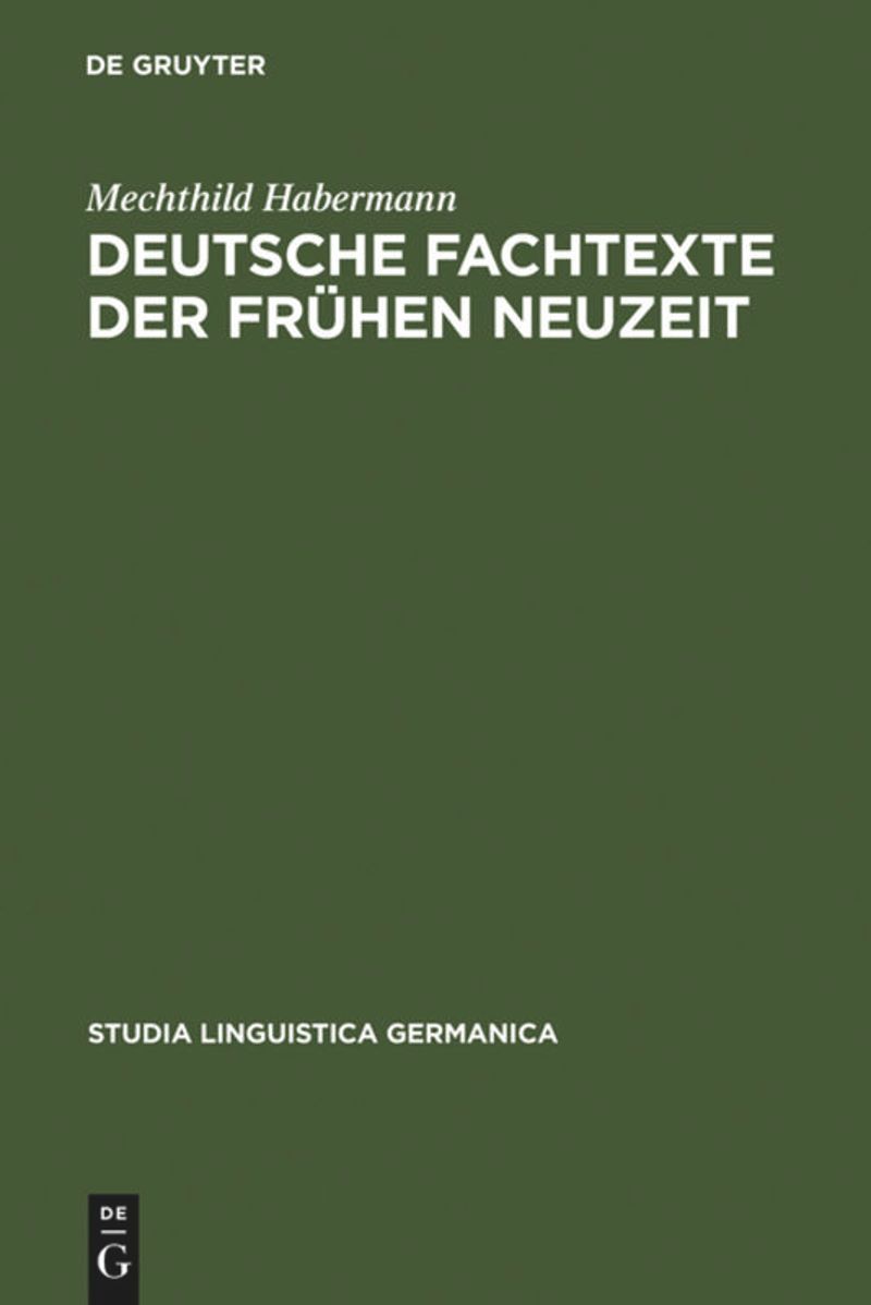 book: Deutsche Fachtexte der frühen Neuzeit