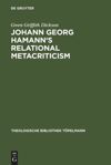 book: Johann Georg Hamann's Relational Metacriticism