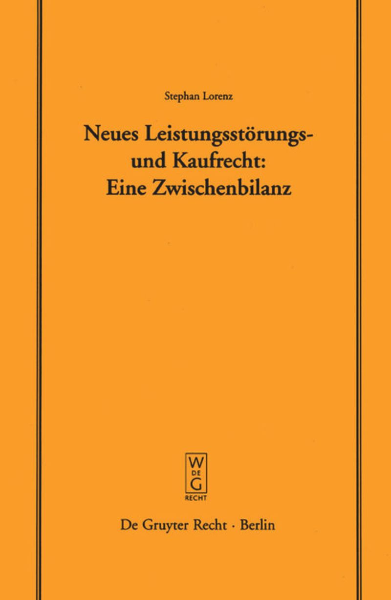 book: Neues Leistungsstörungs- und Kaufrecht