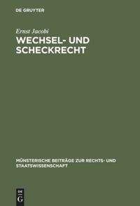 book: Wechsel- und Scheckrecht