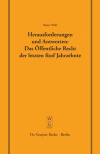 book: Herausforderungen und Antworten: Das Öffentliche Recht der letzten fünf Jahrzehnte