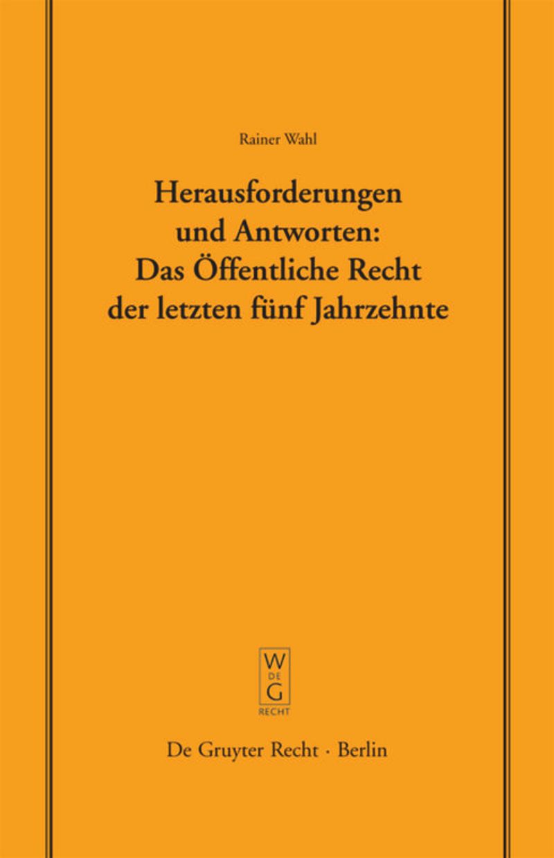 book: Herausforderungen und Antworten: Das Öffentliche Recht der letzten fünf Jahrzehnte
