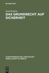 book: Das Grundrecht auf Sicherheit