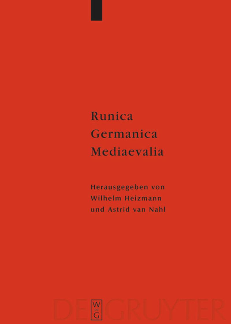 book: Runica - Germanica - Mediaevalia