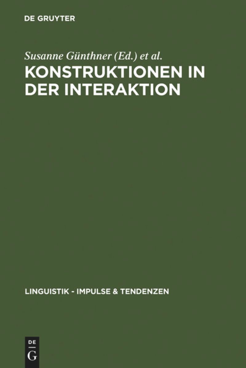 book: Konstruktionen in der Interaktion