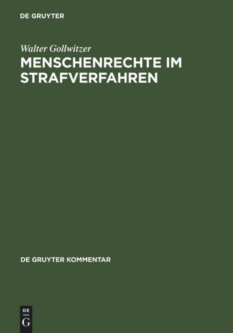 book: Menschenrechte im Strafverfahren