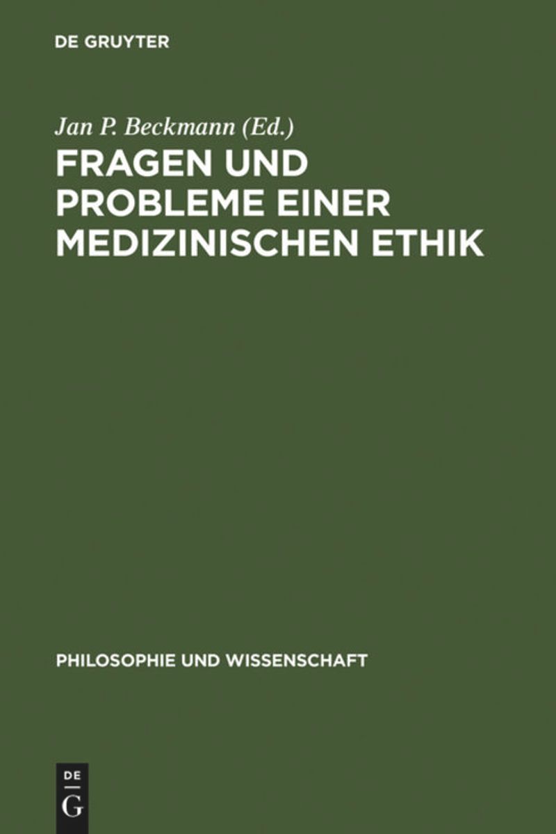 book: Fragen und Probleme einer medizinischen Ethik