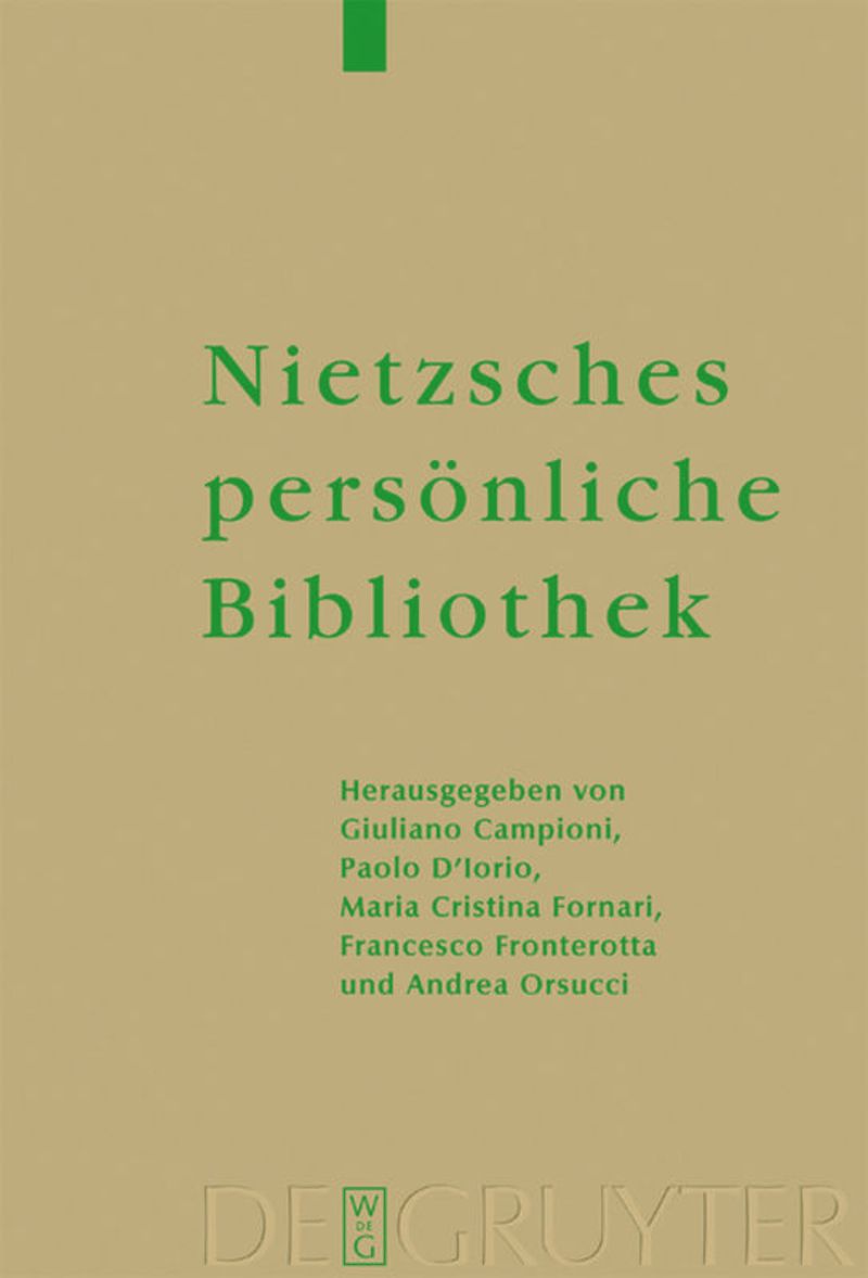 book: Nietzsches persönliche Bibliothek