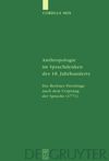 book: Anthropologie im Sprachdenken des 18. Jahrhunderts