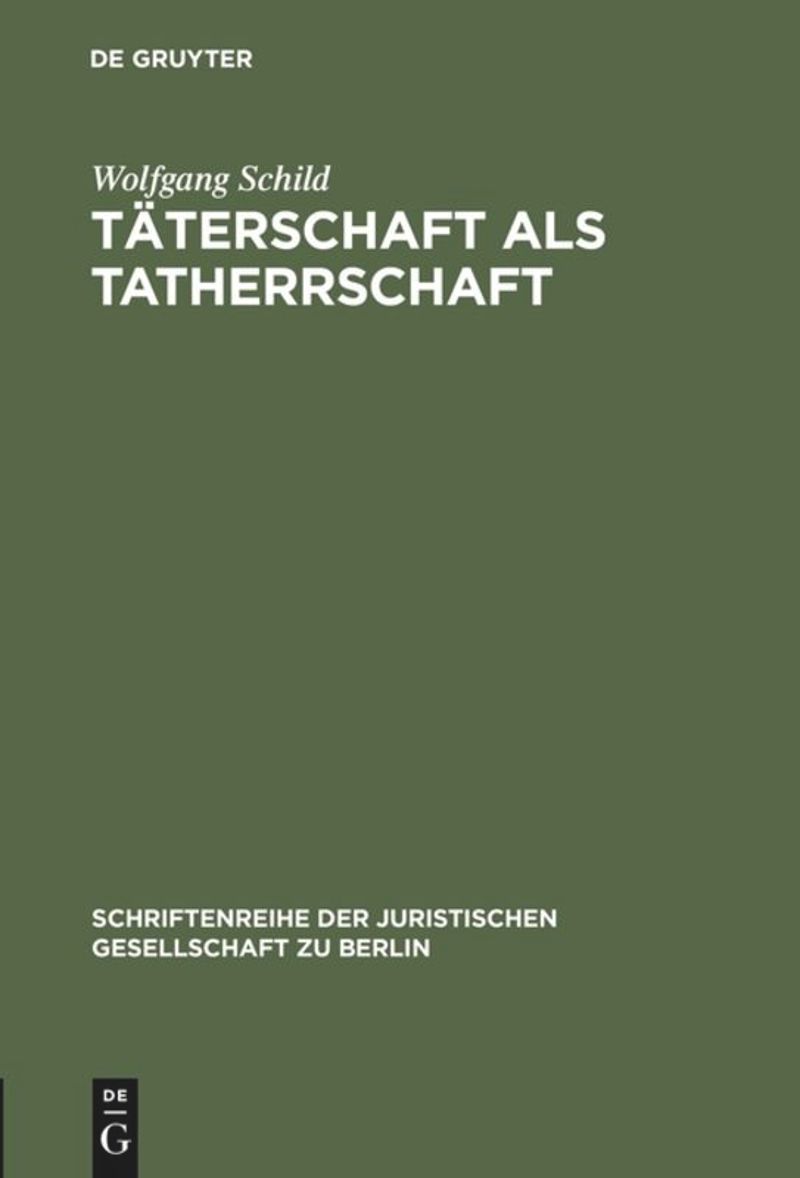 book: Täterschaft als Tatherrschaft