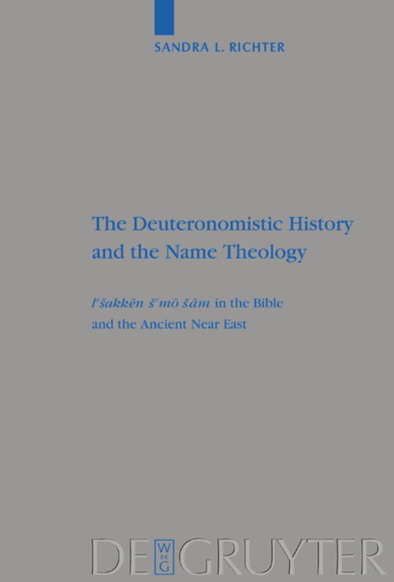 book: The Deuteronomistic History and the Name Theology