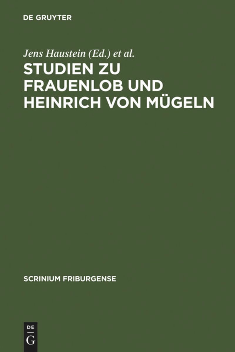 book: Studien zu Frauenlob und Heinrich von Mügeln