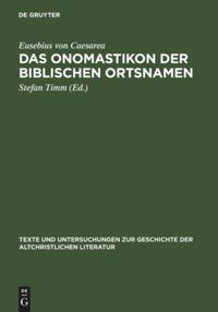 book: Das Onomastikon der biblischen Ortsnamen