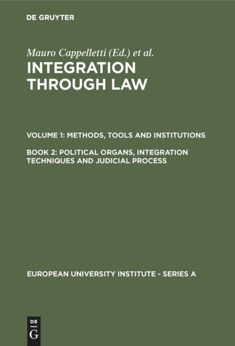 book: Book 2 Political Organs, Integration Techniques and Judicial Process
