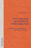 book: J.M.R. Lenz unter dem Einfluß des frühkritischen Kant
