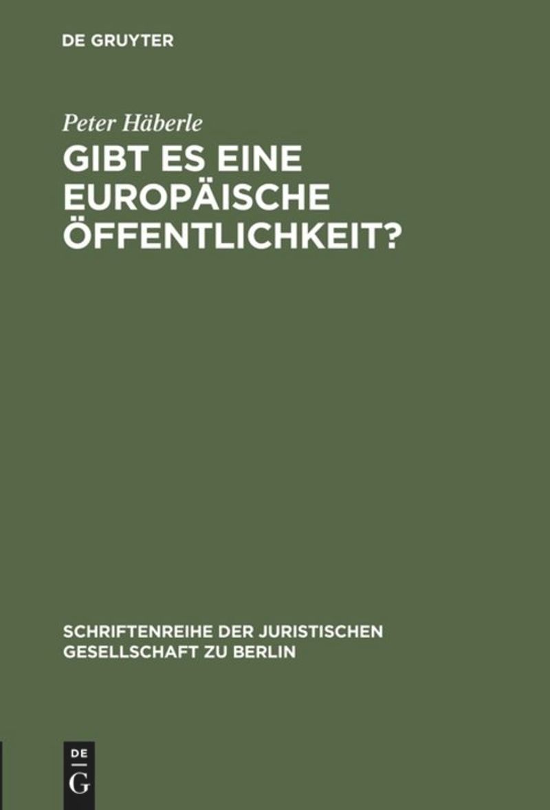 book: Gibt es eine europäische Öffentlichkeit?