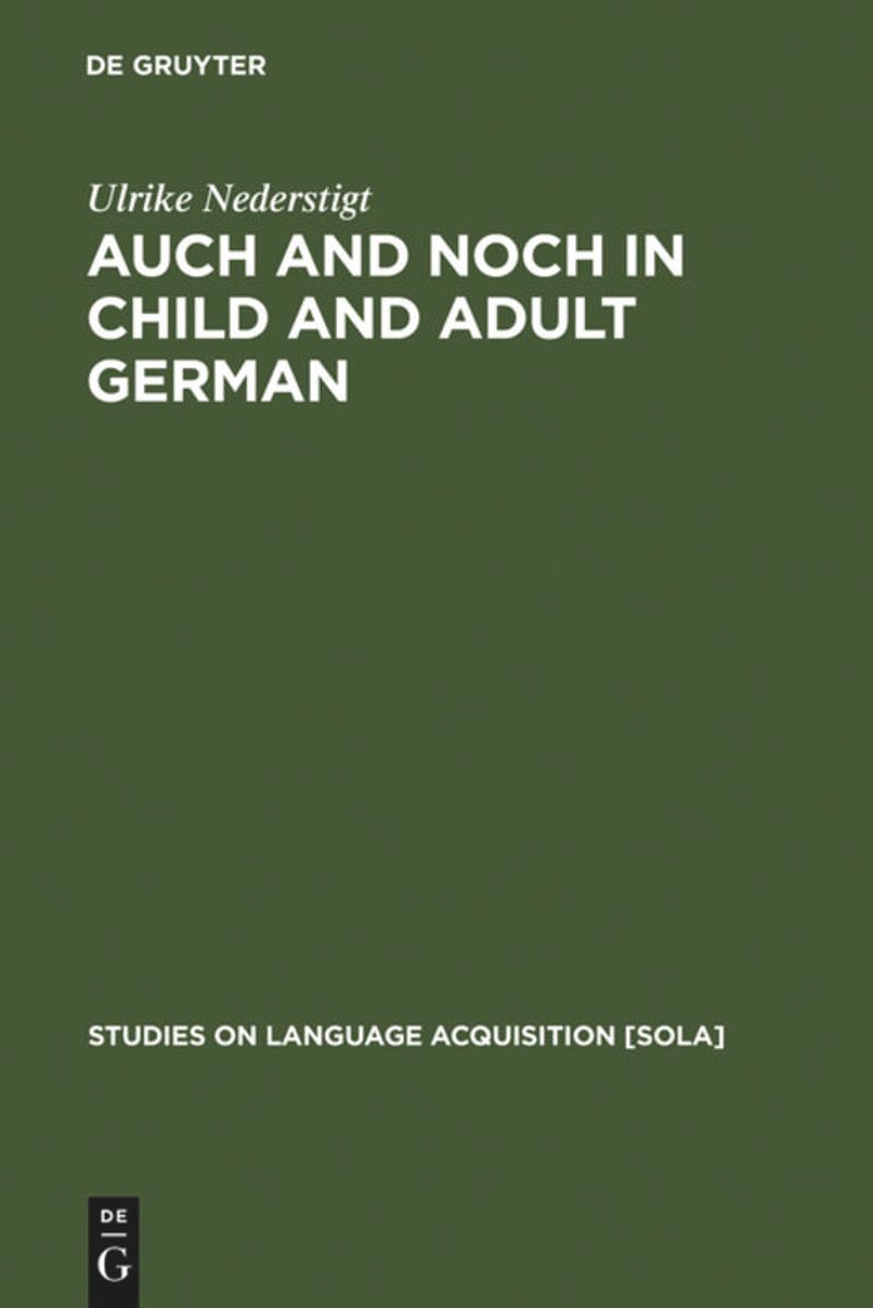 book: Auch and noch in Child and Adult German