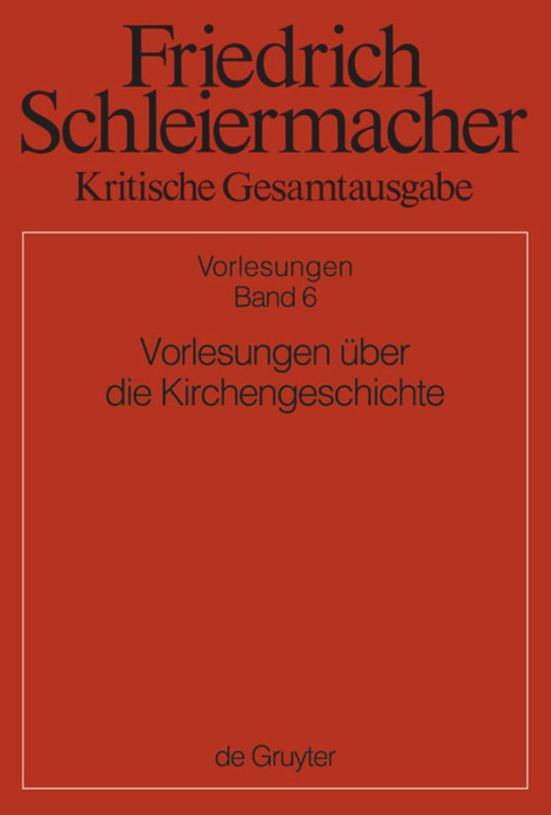 book: Band 6 Vorlesungen über die Kirchengeschichte