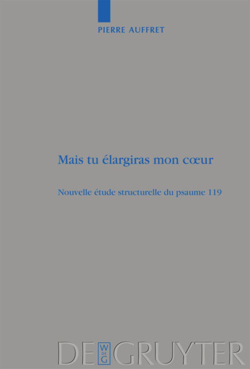 book: Mais tu élargiras mon cœur