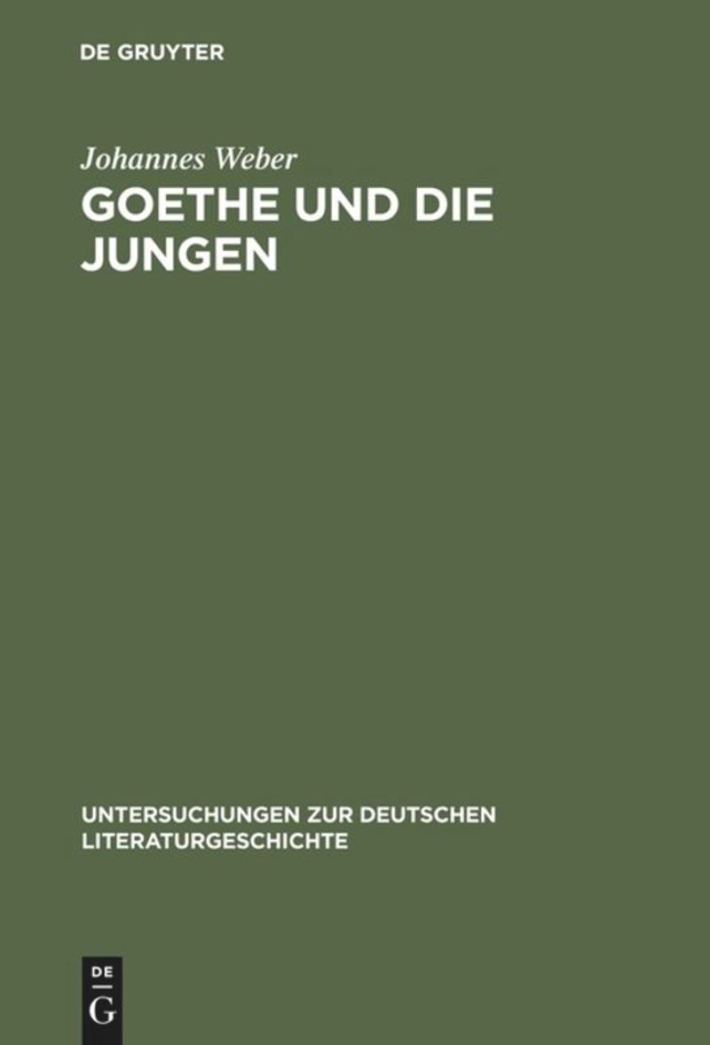 book: Goethe und die Jungen